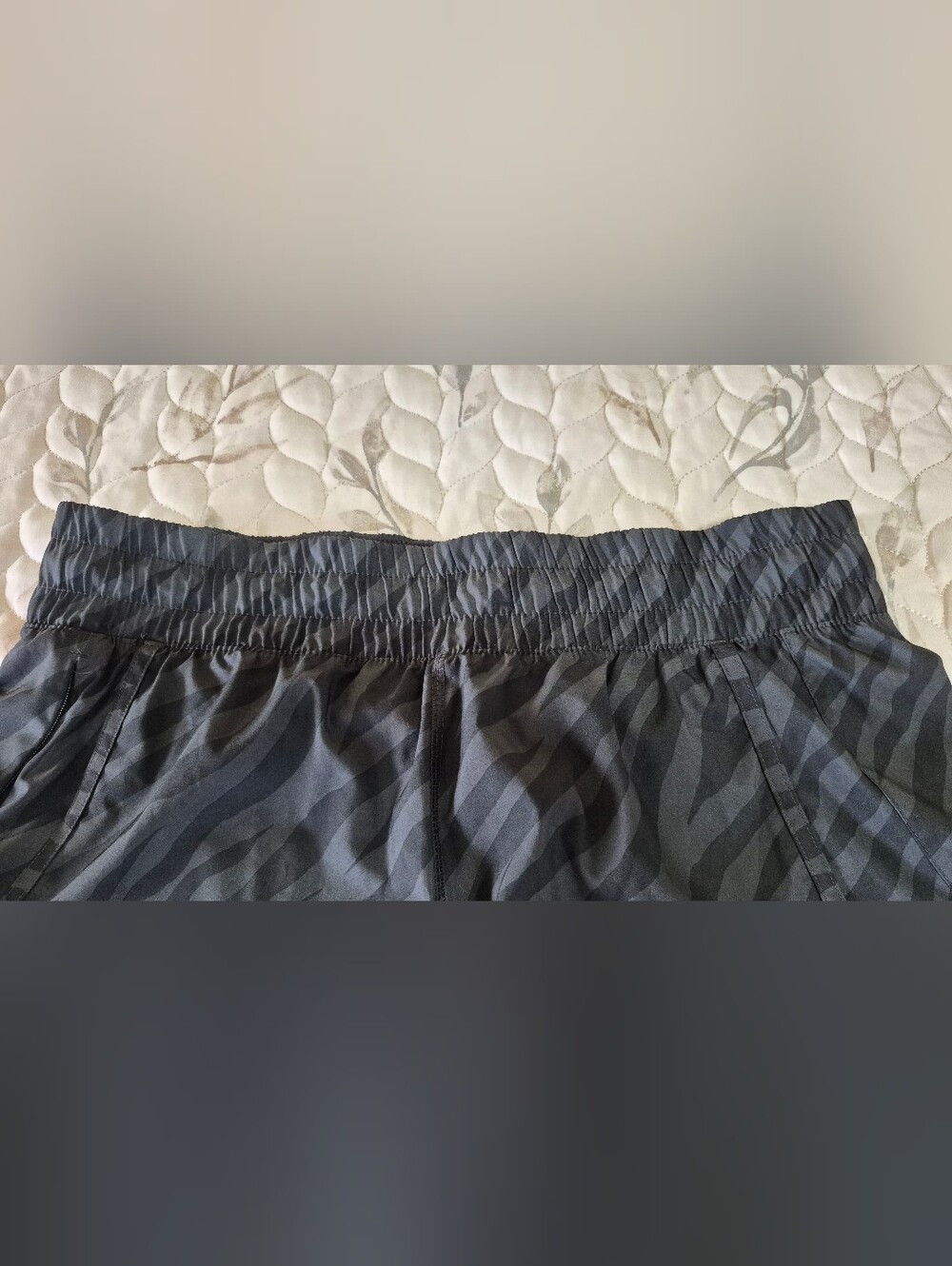 Avia Black Zebra-Print Athletic Shorts - Picture 5 of 5